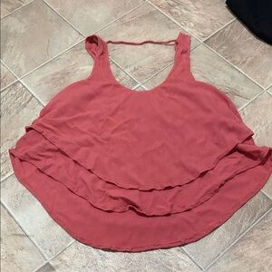 Mossimo Supply Co Layered Coral Sleeveless Top